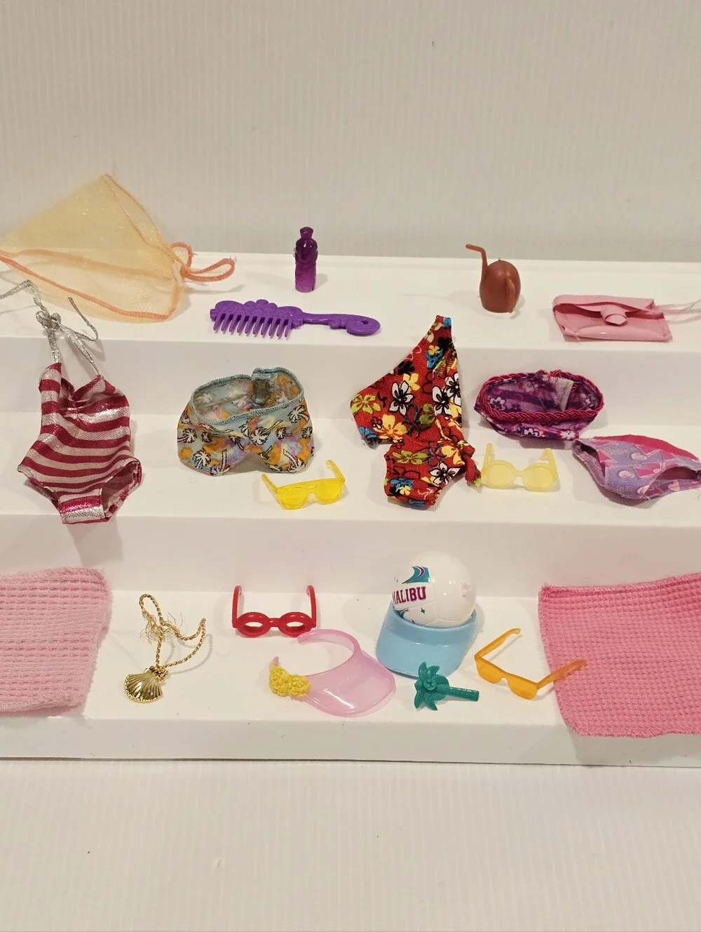Vintage Barbie Doll Swimsuit and Beach Accessories Set